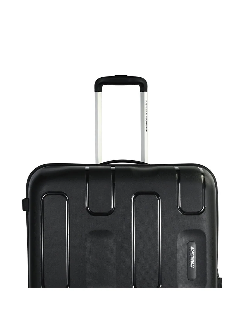AMERICAN TOURISTER 79 cm / 29 inch Ellipso Suitcase, Check-In Size 79 cm / 29 inch, 4 Spinner Wheels, Hard Top, Polypropylene, Black|Lightweight|Scratch Resistant Texture|TSA Lock - 3 Years International Warranty  | Best Price UAE